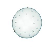 Luminosa Lighting Luminosa Nonna Glass Decorative Flush Ceiling Light 2 Light Antique Brass