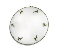 Luminosa Lighting Luminosa Nonna Lifestyle Patterned Flush Ceiling Lamp Antique Brass, 2X E27