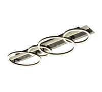 Luminosa Lighting Luminosa Norberto Quad Ring Semi Flush Ceiling Light Matt Black Led 4000K