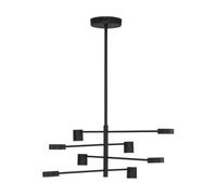 Luminosa Lighting Luminosa Nordik Multi Arm Pendant Ceiling Light Black Triac Dimmable Led 40W 1680Lm 3000K