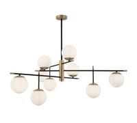 Luminosa Lighting Luminosa Nostalgia Globe Ceiling Pendant Lamp Matt Gold , 9 Light, E14