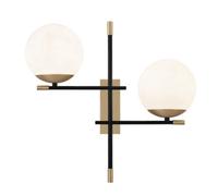 Luminosa Lighting Luminosa Nostalgia Wall Lamp Matt Gold , 2 Light, E14