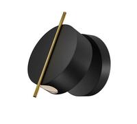Luminosa Lighting Luminosa Nuance Modern Integrated Led Wall Lamp Black And Brass 3000K 200Lm