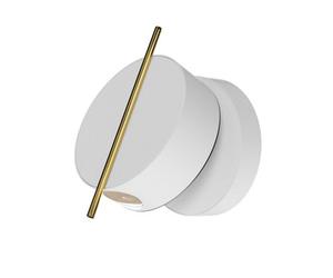 Luminosa Lighting Luminosa Nuance Modern Integrated Led Wall Lamp White And Brass 3000K 200Lm