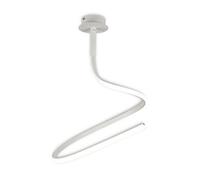 Luminosa Lighting Luminosa Nur Blanco Semi Flush Simple Lamp, 30W Led 4000K, 2400Lm, Dimmable, White/frosted Acrylic, 3Yrs Warranty