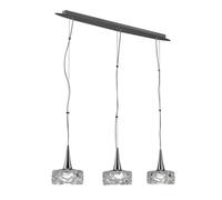 Luminosa Lighting Luminosa O2 Ceiling Pendant 3 Light E27 Line Large, Polished Chrome