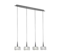 Luminosa Lighting Luminosa O2 Ceiling Pendant 4 Light G9 Line, Polished Chrome