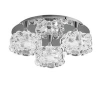 Luminosa Lighting Luminosa O2 Flush Cluster Ceiling 3 Light G9 Small, Polished Chrome