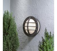 Konstsmide Classic Oden Black Aluminium Wall Light IP23, Black