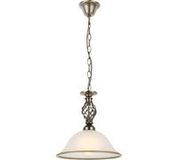 Luminosa Lighting Luminosa Odin Dome Pendant Ceiling Light Old Brass Satined Glass Shade 1X E27