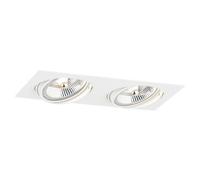 Luminosa Lighting Luminosa Olimp Plus Gu10 Twin Recessed Downlight White Structure