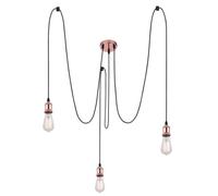 Luminosa Lighting Luminosa Oliver Cluster Pendant Ceiling Light Copper Colored 3X E27