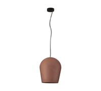 Luminosa Lighting Luminosa Omio 29Cm Dome Pendant Ceiling Light Red Sandstone E27 1X12W Ip55