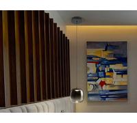 Luminosa Lighting Luminosa Onice Slim Pendant Ceiling Light Black, Smoke Led 3000K - Uk Stock