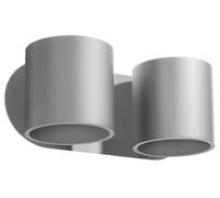 Luminosa Lighting Luminosa Orbis Twin Round Up & Down Wall Lamp Grey G9