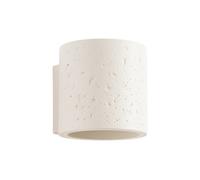 SOLLUX lighting Indoor Wall Light, Concrete Wall Lamp, 1 Bulb, LED Light Bulb, Beige Orbis