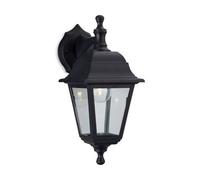 Firstlight Products 8346BK 1 x E27 60 Watt IP44 Oslo Lantern Uplight/ Downlight, Black Resin