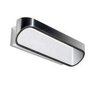 Luminosa Lighting Luminosa Oval Led 1 Light Up & Down Wall Light White, Brushed Aluminium