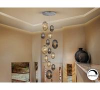 Luminosa Lighting Luminosa Ovila Cluster Pendant Ceiling Light Smoke, Cognac 13Xe27 - Uk Stock
