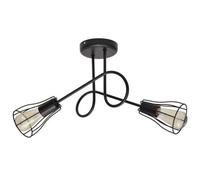Luminosa Lighting Luminosa Oxford Multi Arm Semi Flush Ceiling Light Black 41Cm