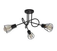 Netlighting Oxford Multi Arm Semi Flush Ceiling Light Black 56cm Netlighting Black