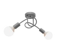 Luminosa Lighting Luminosa Oxford Multi Arm Semi Flush Ceiling Light Grey 38Cm