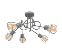 Luminosa Lighting Luminosa Oxford Multi Arm Semi Flush Ceiling Light Grey 64Cm