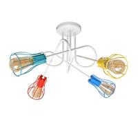 Oxford Multi Arm Semi Flush Ceiling Light MultiColoured 64cm Netlighting Multi One Size