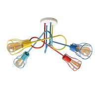 Oxford Multi Arm Semi Flush Ceiling Light MultiColoured 64cm Netlighting Multi One Size