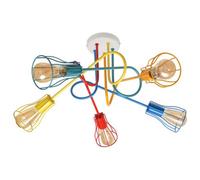 Luminosa Lighting Luminosa Oxford Multi Arm Semi Flush Ceiling Light Multi-Coloured 64Cm