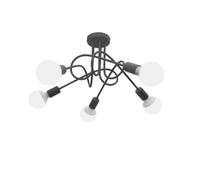 Oxford Multi Arm Semi Flush Ceiling Light Smokey 50cm Netlighting Grey One Size