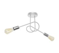 Luminosa Lighting Luminosa Oxford Multi Arm Semi Flush Ceiling Light White, Chrome 38Cm