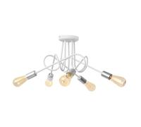 Oxford Multi Arm Semi Flush Ceiling Light White Chrome 50cm Netlighting White One Size