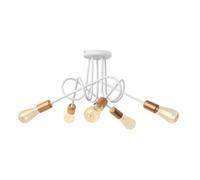 Oxford Multi Arm Semi Flush Ceiling Light White Copper 50cm Netlighting White One Size