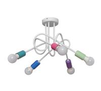 Luminosa Lighting Luminosa Oxford Multi Arm Semi Flush Ceiling Light White, Multi-Coloured 60Cm