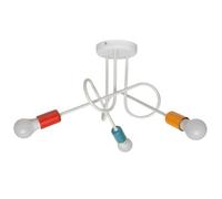 Oxford Multi Arm Semi Flush Ceiling Light White Orange Red Turquoise 50cm Netlighting Multi One Size