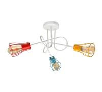 Luminosa Lighting Luminosa Oxford Multi Arm Semi Flush Ceiling Light White, Orange, Red, Turquoise 64Cm
