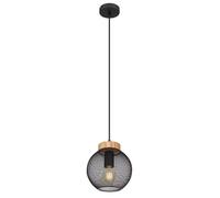Luminosa Lighting Luminosa Pablo Wire Frame Pendant Ceiling Light Matt Black 1X E27