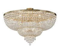 Luminosa Lighting Luminosa Palace Semi Flush Ceiling Gold Antique & Crystal, 18 Light, E27