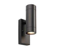 Luminosa Lighting Luminosa Palin Outdoor Up Down Wall Lamp Matt Black Paint & Clear Glass Ip44