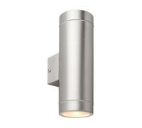 Luminosa Lighting Luminosa Palin Xl Outdoor Up Down Wall Lamp Brushed Stainless Steel & Clear Glass Ip44