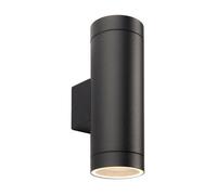 Luminosa Lighting Luminosa Palin Xl Outdoor Up Down Wall Lamp Textured Black Paint & Clear Glass Ip44