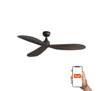 Luminosa Lighting Luminosa Palma Medium 3 Blade Ceiling Fan Dark Brown Tuya Smart System