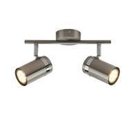 Luminosa Lighting Luminosa Palmoni Twin Ceiling Spotlight Satin Nickel, Chrome 2Xgu10