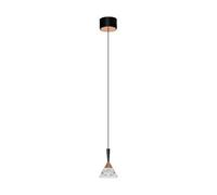 Luminosa Lighting Luminosa Paluz Slim Pendant Ceiling Light Rose Gold, Matt Black Led 7W 345Lm 3000K
