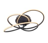 Luminosa Lighting Luminosa Panda Integrated Led Semi Flush Ceiling Light Matt Black Led 3000K