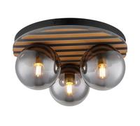 Luminosa Lighting Luminosa Parsons Globe Ceiling Light Matt Black 3X E27