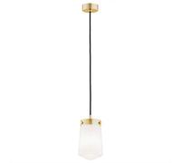 Luminosa Lighting Luminosa Pasadena Slim Pendant Ceiling Light White Shine, Brass Steel
