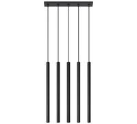 Luminosa Lighting Luminosa Pastelo 5 Light Staight Bar Drop Pendant Black, G9