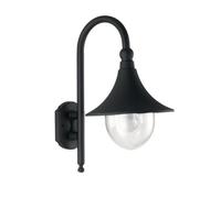 Fan Europe Pavia Outdoor Dome Wall Light Black, IP44 26x48x34cm